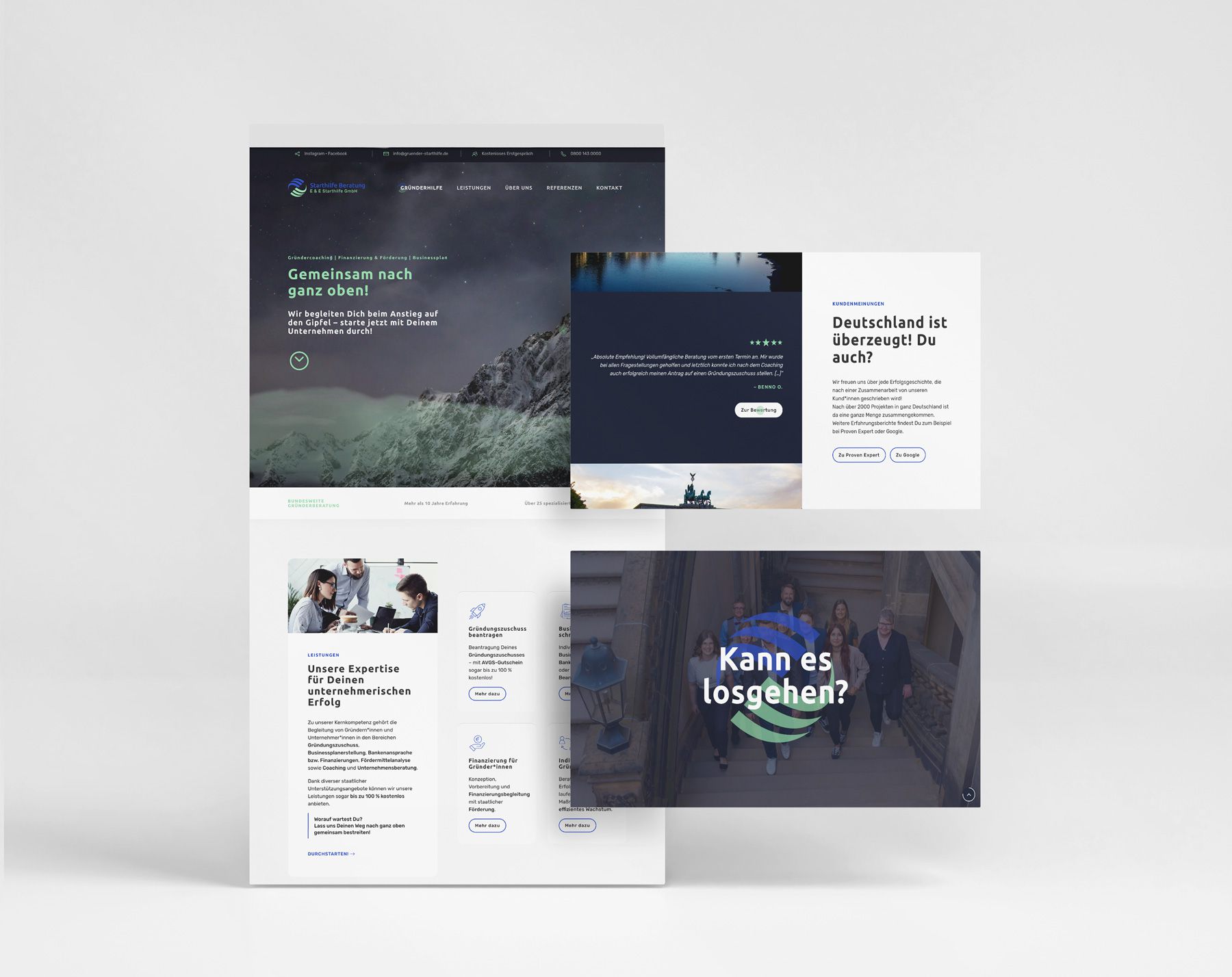 Beratung, Branding, Landingpage, Printwerbung, Social Media, Redaktion