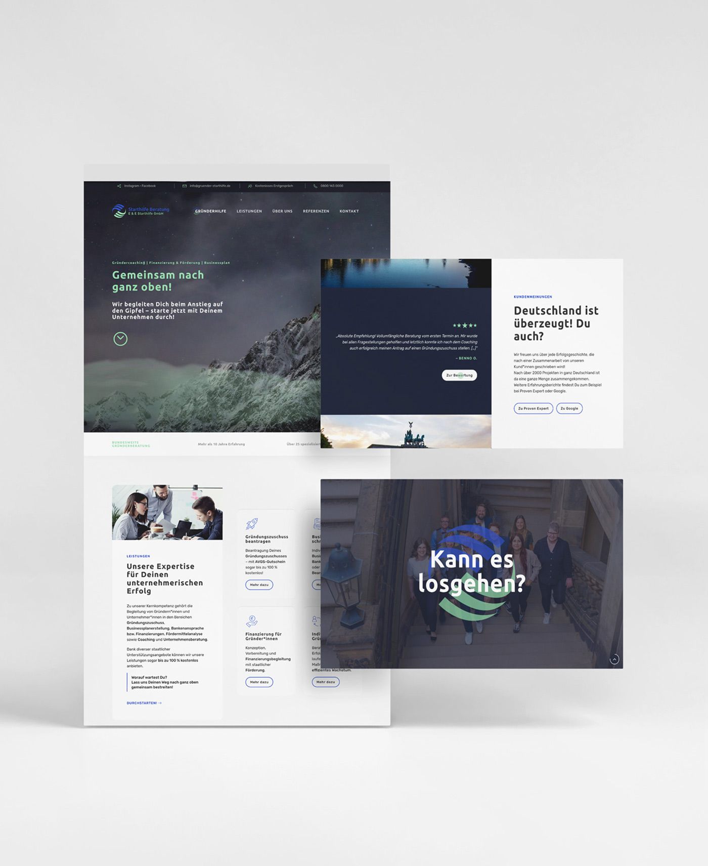 Beratung, Branding, Landingpage, Printwerbung, Social Media, Redaktion